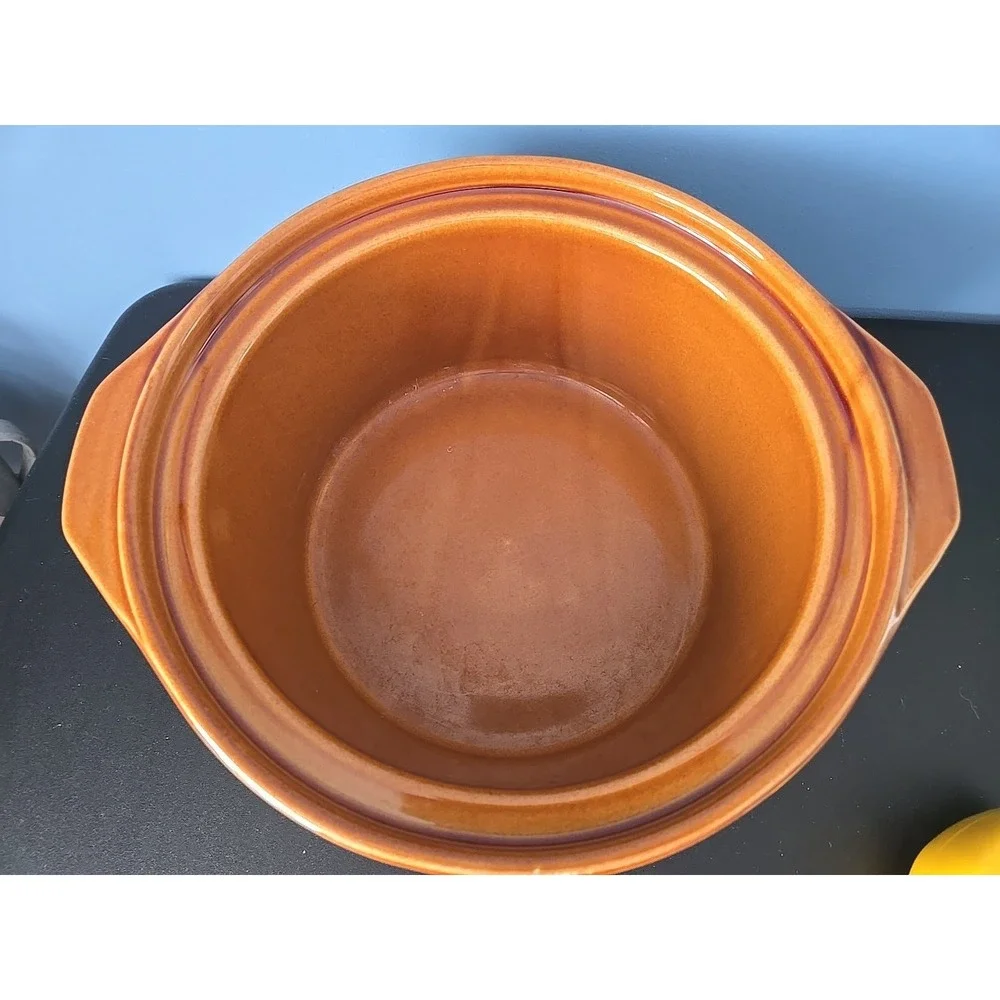 Rival Crockpot Replacement Removable Brown Stoneware‎ Insert VTG